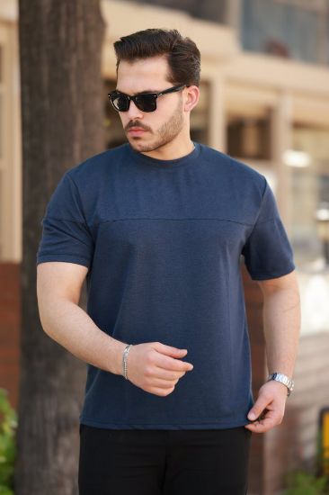 Erkek Oversize Bisiklet Yaka Kısa Kollu T-shirt resmi